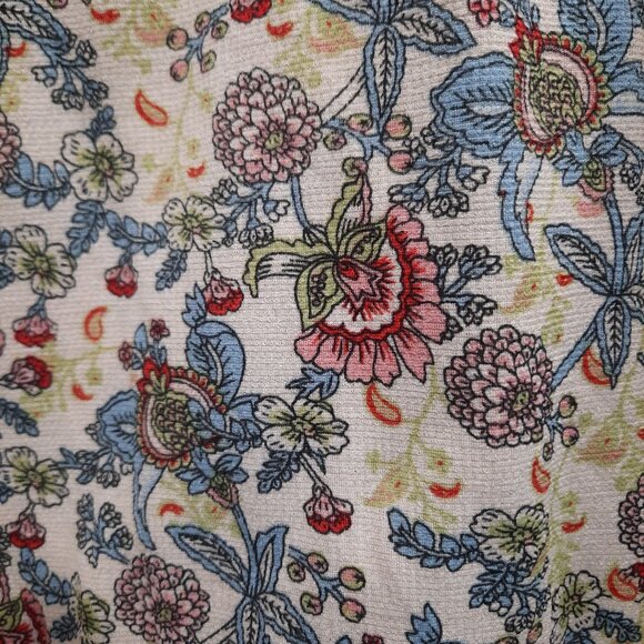 Melloday Floral Top, Size S, Blue/Pink/Cream - Picture 4 of 4